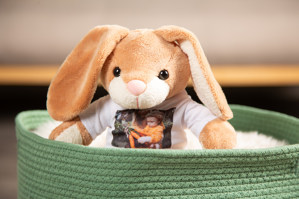 Kuscheltier mit T-Shirt Print