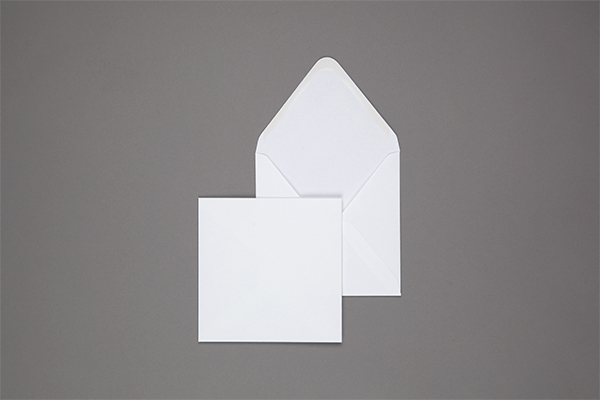 Umschlag 160 x 160 mm - Weiß