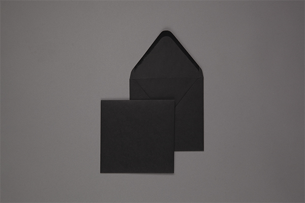 Umschlag 160 x 160 mm - Schwarz